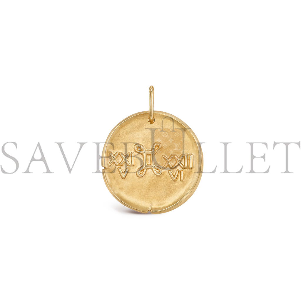 V*N CL*F arpels zodiaque medal geminorum (gemini) - yellow gold  vcarp7sv00